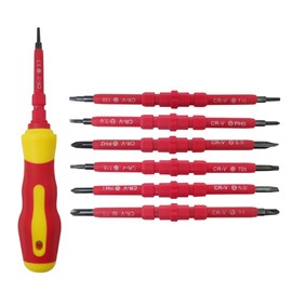 INGQI Insulated Screwdriver Set for Electrical Maintenance,Magnetic Multi Headed Electrician Repair Tool Magnetic Screwdriver Kit for Computer Laptop