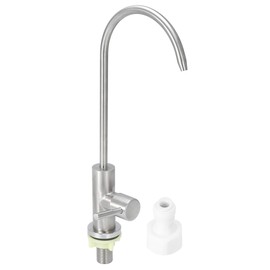 G1/2in Thread Kitchen Water Filter Faucet LeadFree Water Tap for Reverse Osmosis Units Filtration System(Gooseneck Shaped Pipe )
