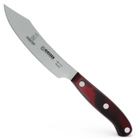 GIESSER seit 1776 - Made in Germany - Spickmesser 10 cm Rocking Chefs, PremiumCut Office No 1, Officemesser, Micarta, rot, genietet, rostfrei, deutsches Grillmesser scharf