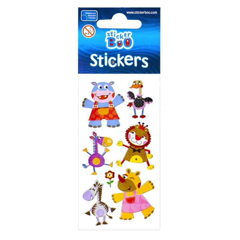 Sticker Set Zoo Animals, Stickers for Kids