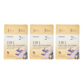 ISBEAUSOLS 4Pcs lavender Foot Peel Mask for Hard Skin 3 in1
