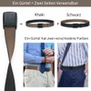 LionVII Mens Elastic Belt 130cm Stretch Belt with Plastic Buckle