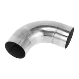 Motoforti 90 Degree Mandrel Exhaust Pipe DIY Custom Car Modified Exhaust Pipe Tubing Piping 57mm/2.25" OD 100mm/3.94" Length 304 Stainless Steel Silver Tone