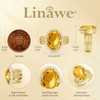 Linawe Chunky Gold Rings for Women, Birthstone Adjustable Rings, Imitation