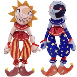 fesmaro Sun-I-Drop and Moon-I-Drop Plush Toy Set - Sun and Moon Stuffed Animal Clown Figure, a Delightful 2-Piece Stuffed Animal Doll Surprise (11 inches，2PCS)
