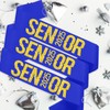 6 PCS Royal Blue Senior Sash 2025 with Gold Printing