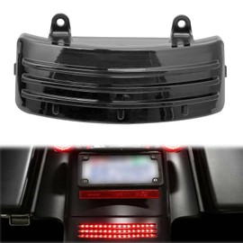 XLTOK Motorcycle Fender Tip Light Tri-Bar LED Rear Taillights Trim For Harley Touring Street Glide Road King FLHX FLTRX 2014-2020