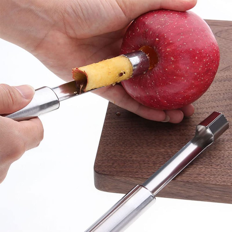 2 PCS Apple Corer, Stainless Steel No-Slip Handle Apple Corer
