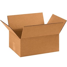 Partners Brand P1184R Flat Corrugated Boxes, 11"L x 8"W x 4"H, Kraft (Pack of 25)