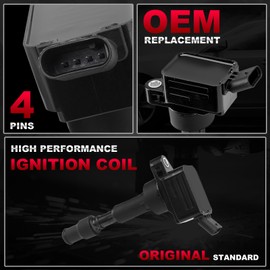 UF816 Set of 4 Ignition Coil Packs & Spark Plugs Compatible with 2016-2021 Hyundai Elantra Kona Sonata Hybrid Veloster Kia Forte Optima Hybrid Soul 2.0L Replace# 27300-2E601 49137 GN10877