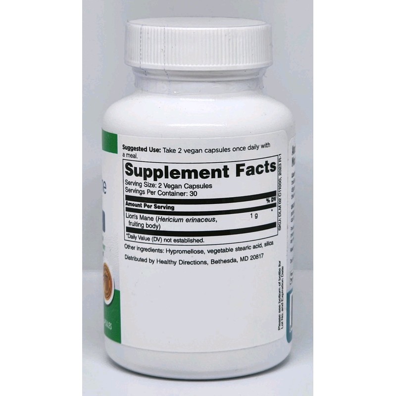 Doctors' Preferred Lion’s Mane Mushroom Supplement 1000 mg 60 Capsules