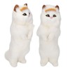 Furry Cat Figurine Realistic Simulated Adorable Lovely Decorative Plush Cat