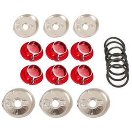 HECASA Tail Light Compatible with 1964 64 Chevy Impala Taillight Tail Lamp Kit 6Pcs Red Lens Plastic