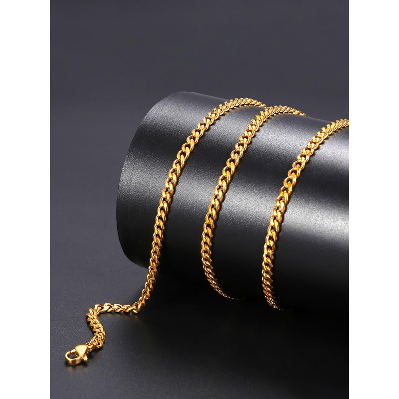 ChainsHouse Kihei Chain Necklace for Men, Silver, Surgical Stainless, Hypoallergenic,