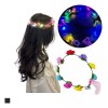 Lecute 5 Coronas Diademas Flores Luminosas Led Fiesta Boda Xv