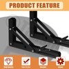 Tanstic 2 Pack 8 Inch Folding Shelf Brackets, Heavy Duty