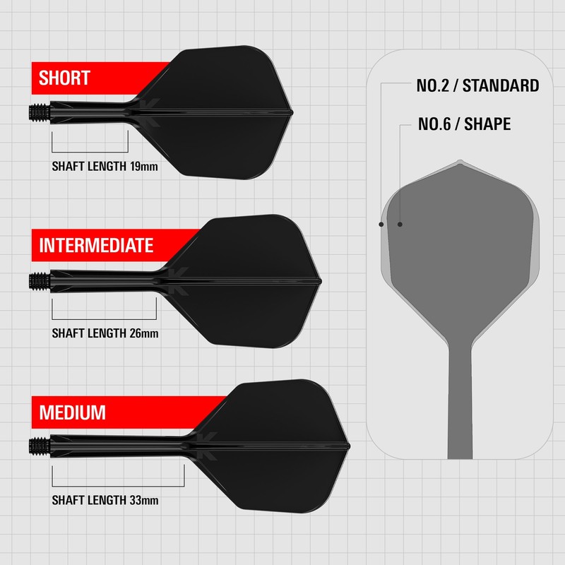 Target Darts K Flex Integrated Dart Flights And Shafts, No.6