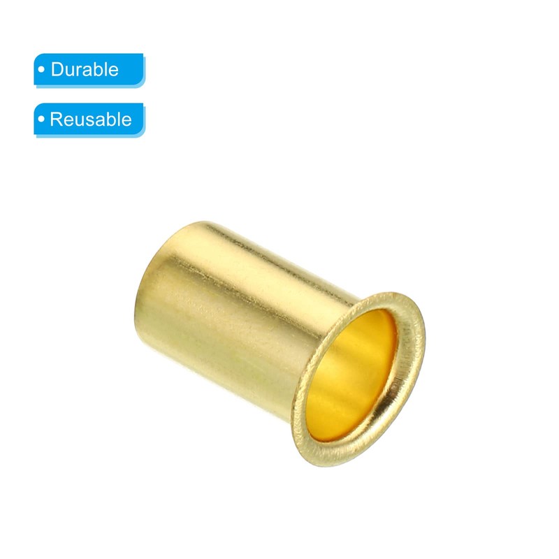 PATIKIL 9mm Tube OD Brass Compression Insert, 10 Pack Insert