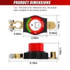 DUSCOKE Top Post Battery Disconnect Master Switch, 12-48V Heavy Duty