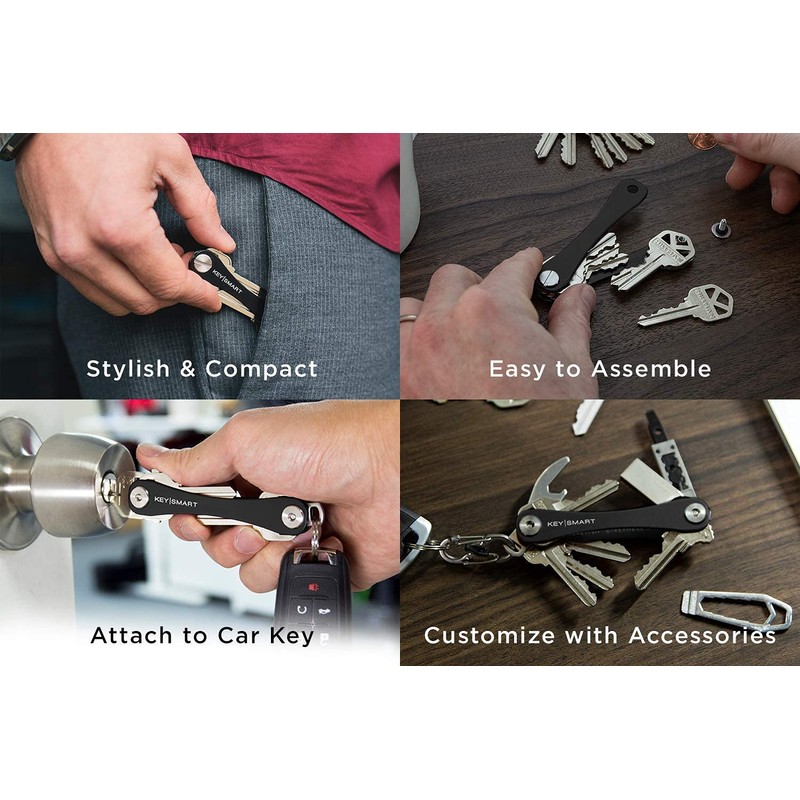 KeySmart - Compact Key Holder and Keychain Organizer (w/Expansion Pack-14