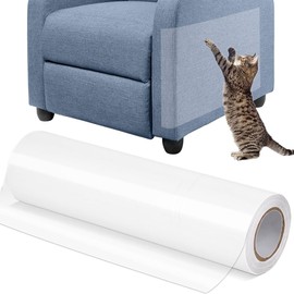 Protector de Sillones para Gatos, 30cm × 5m Protector de Puertas para Perro, Rascadores para Gato, Transparente, Recortable, Fuerte Adhesión, para Sofás, Puertas y Paredes