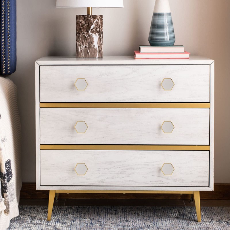 SWZHAI 12 Pcs Gold Knobs for Dresser Drawers, Brushed Brass