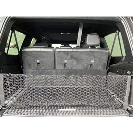 EACCESSORIES EA Rear Trunk Organizer Cargo Net for Jeep Wagoneer 2022-2025 – Envelope Style Black Color Cargo Net for SUV – Premium Mesh Elastic Car Trunk Organizer – Compatible with Grand Wagoneer L