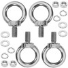 SRZTXU 4 Pack M10 Stainless Steel Eye Bolts with Nuts
