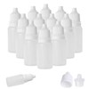 Bezall 50Pcs 15ml Plastic Empty Squeezable Dropper Bottles Eye Liquid