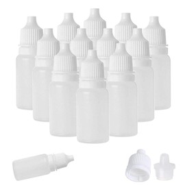 Bezall 50Pcs 15ml Plastic Empty Squeezable Dropper Bottles Eye Liquid Dropper Lab Sample Refillable Containers with Childproof Cap