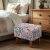 Talayituse Boho Mandala Flower Print Ottoman Cover Rectangle Waterproof Ottoman