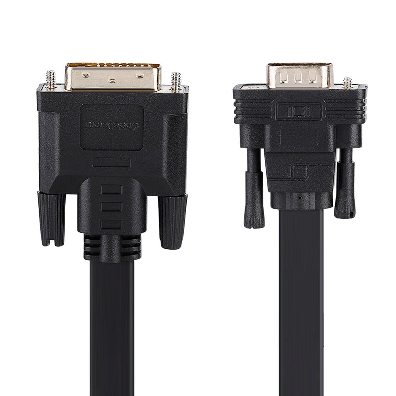 CableDeconn 1080P DVI 24+1 Male To VGA Male Adapter Converter