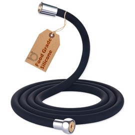 Shower Hose 79 inches Ultra-Soft Silicone Shower Hose Replacement,HandHeld Extra Long Shower Hose attachment,shower hose extension,RV shower hose with Brass Insert and Nut,Anti-Kink Designed