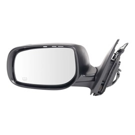 Left Mirror with Heat with Textured Black Cover Drivers Side Compatible with 2009-2013 Toyota Corolla TO1320247 TO1320261