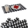Jsenvpon PP Buffalo Plastic Check Plaid Placemats Wipeable Easy Clean