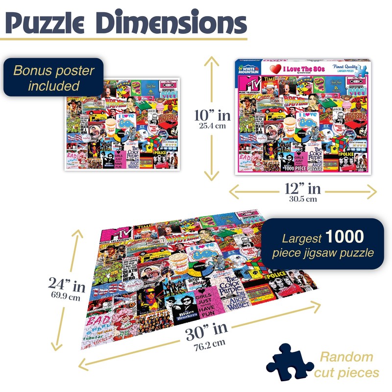 White Mountain Puzzles I Love The 1980s - 1000 Piece