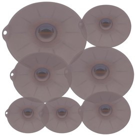 Silicone Lids for Pots & Pans - BPA Free, Microwave Safe, Gray