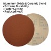9" 225mm Ceramic Orange Sanding Discs Hook & Loop Backing