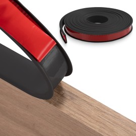 FAKILO U-Shape Edge Banding, 16.4ft TPE Self Adhesive Veneer Edging Trim Flexible Edge Protector, Furniture Edge Strip for Countertop Table Cabinets Shelves Restoration (1.18'' (30mm),Black)