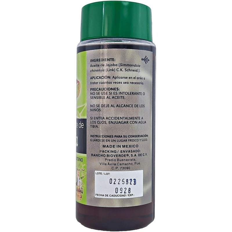 Aceite de Jojoba, Hidratacion Irritacion de la Piel, Estrias, Desmaquillante,
