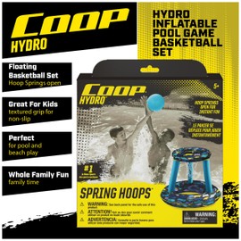 COOP by SwimWays Hydro Spring Hoops, Pool Toy, Inflatable Pool Game Basketball Set
