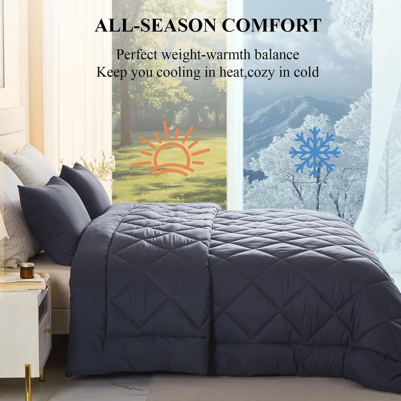 MIOTO 132x120 Alaskan King Comforter, Extra Large King Size Comforter