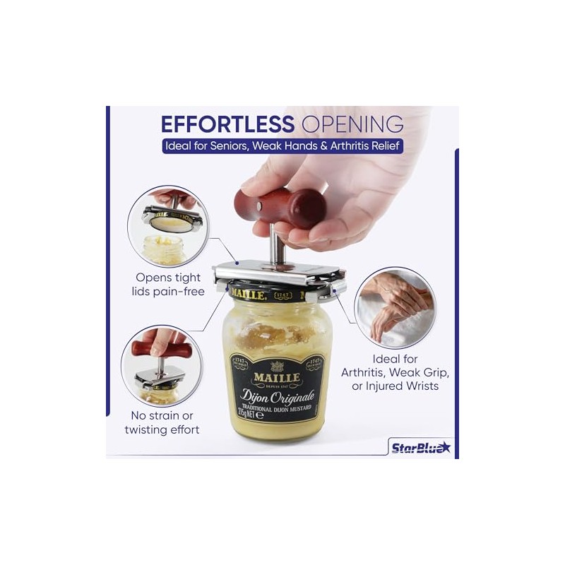 StarBlue Jar Opener for Seniors with Arthritis & Weak Hands