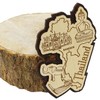 Printtoo Souvenir Wooden Thailand Map Gift Collectibles Engraved Fridge Magnet