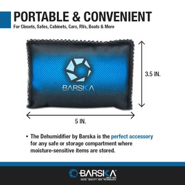BARSKA Safe Moisture Absorber Dehumidifier for Home, Safes, and Cars, 2 Pack
