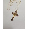 Christian CATHOLIC Holy CROSS WITH CHAIN GOLD PLATED