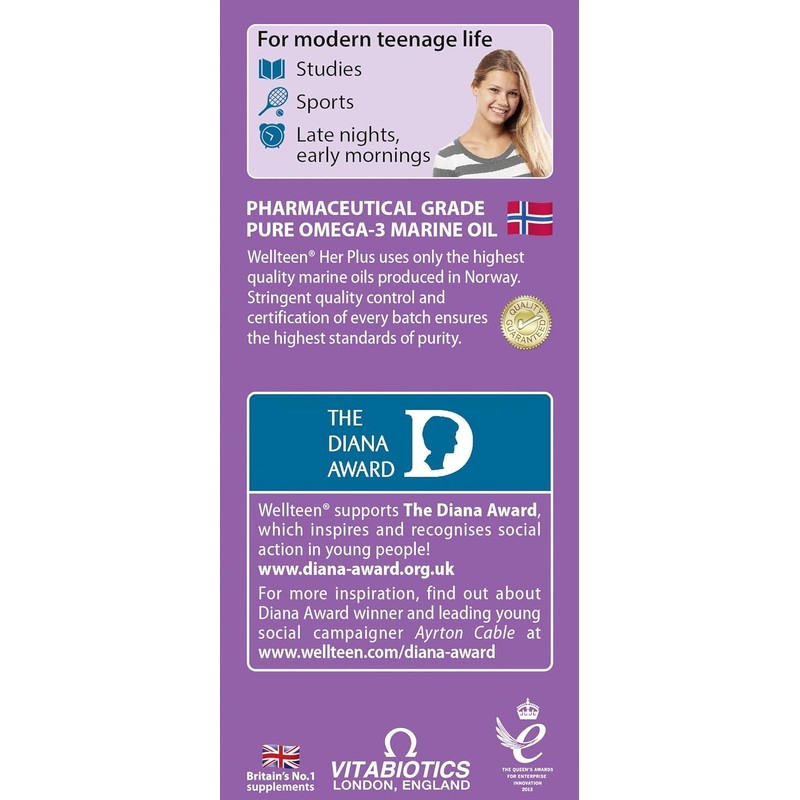Vitabiotics Wellteen Her Plus - 56 Tablets/Capsules, 56 Count (Pack
