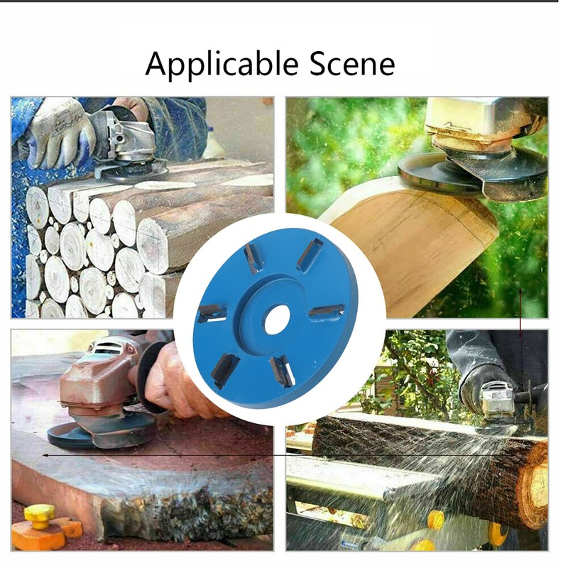 Tree Stump Sander 6 Teeth Wood Carving Disc Steel Angle