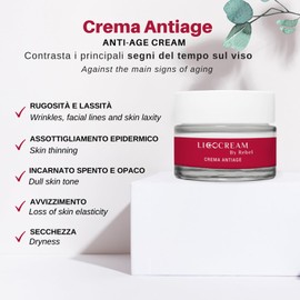 Licocream byRebel Anti-Ageing Face Cream, Moisturising, Anti-Wrinkle and Antioxidant, Filling and Plumping Effect, with Hyaluronic Acid, Lycopene, Vitamins A and E, 50 ml Tin
