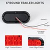 6PCS 6 Inch Oval LED Trailer Tail Lights, 10 LEDs